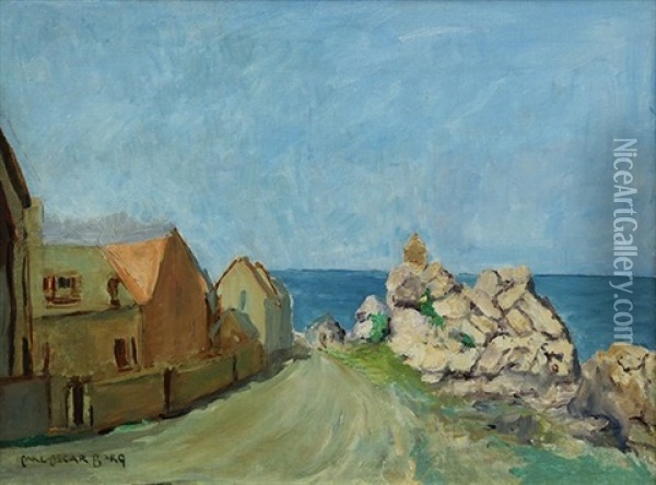 Village Near The Coast Oil Painting - Carl Oscar Borg