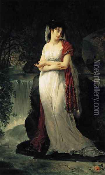 Christine Boyer c. 1800 Oil Painting - Antoine-Jean Gros