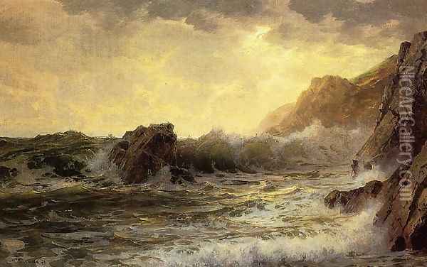 Breaking Waves Oil Painting - William Trost Richards