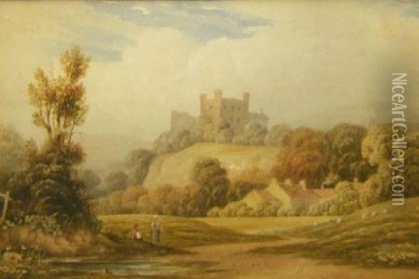 Monmouthshire (see Label Verso) Oil Painting - John Varley