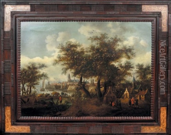Scene De La Vie Paysanne Oil Painting - Thomas Heeremans