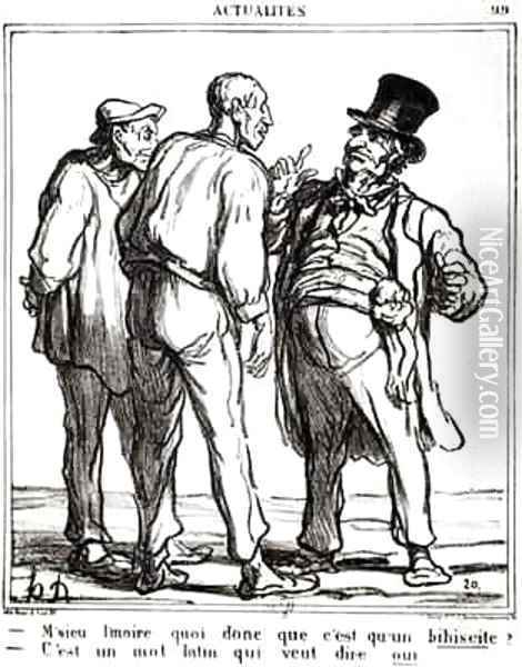 Cartoon about the plebiscite of 8th May 1870 Oil Painting - Honore Daumier