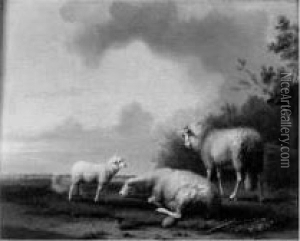 Paysage Aux Moutons Oil Painting - Francois Vandeverdonck