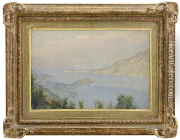 Il Lago Di Como Oil Painting - Giovanni Giani
