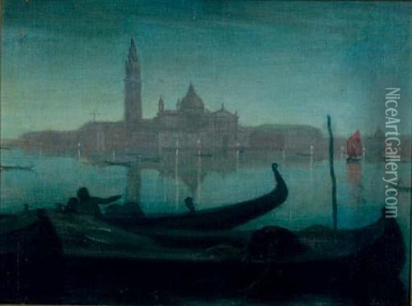 Venice At Night Oil Painting - William Haskell Coffin