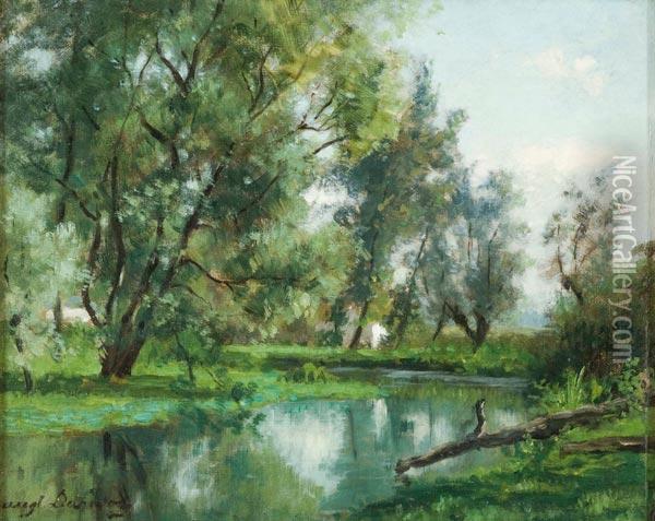 Paesaggio Lacustre Oil Painting - Auguste Dandoy