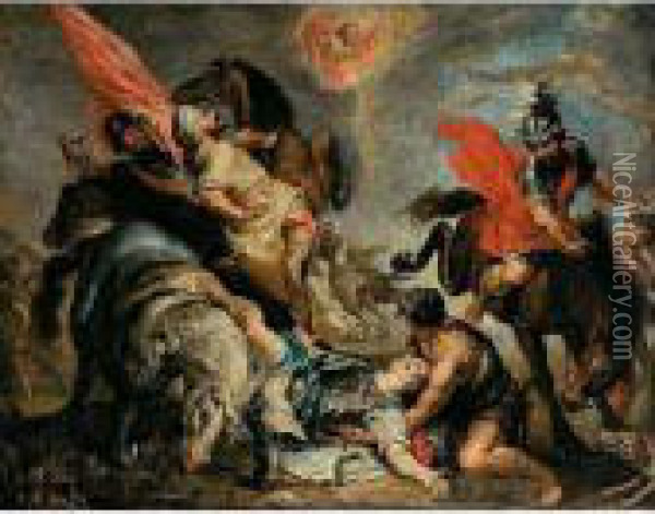 La Conversion De San Pablo Oil Painting - Peter Paul Rubens