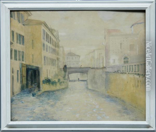 Milano: Il Laghetto Di San Marco Oil Painting - Alessandro Barbieri