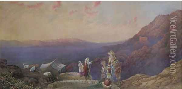 Mount Hermon from Lebanon Oil Painting - Edward Hodges Cree