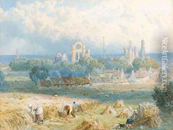 Edinburgh from the Forth Oil Painting - Myles Birket Foster