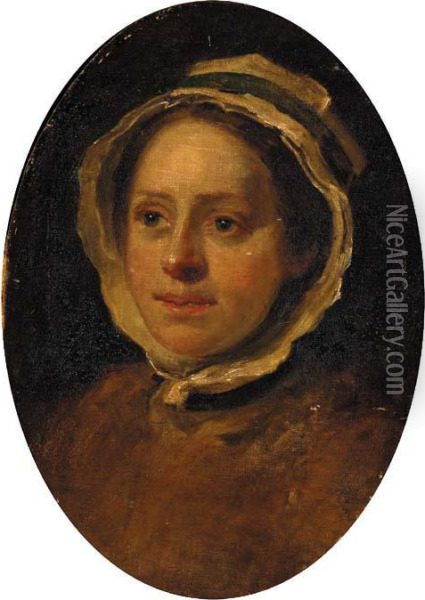 Portrait Of A Woman Oil Painting - William Hogarth