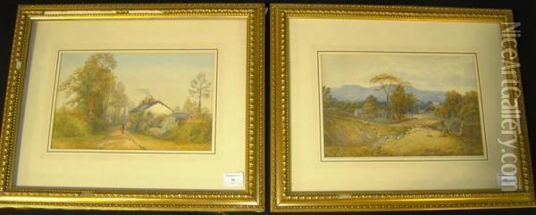 Bucolic English Countryside Scenes Oil Painting - Alfred Leymann