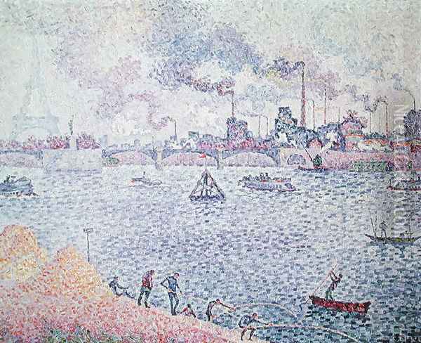 The Seine, Grenelle, 1899 Oil Painting - Paul Signac