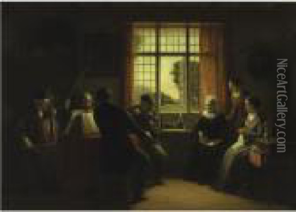 Afternoon Concert Oil Painting - Frederick Daniel Hardy