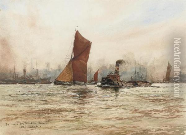 The Every Day Thames - Woolwich Oil Painting - William Minshall Birchall