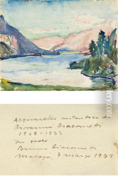 Blick Uber Den Silsersee Von Maloja Aus Oil Painting - Giovanni Giacometti