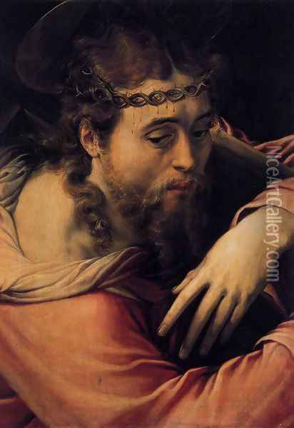 Christ Carrying the Cross 1540s Oil Painting - Francesco de' Rossi