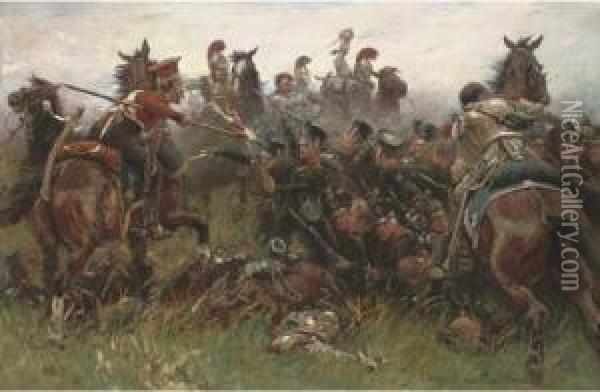 Royal Netherlands Infantry Oil Painting - Jan Hoynck Van Papendrecht