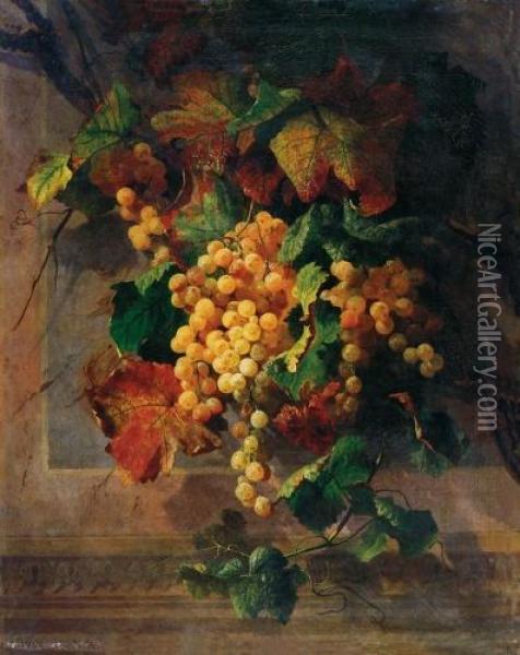 Still Life With Grapes Oil Painting - David Emil Joseph de Noter