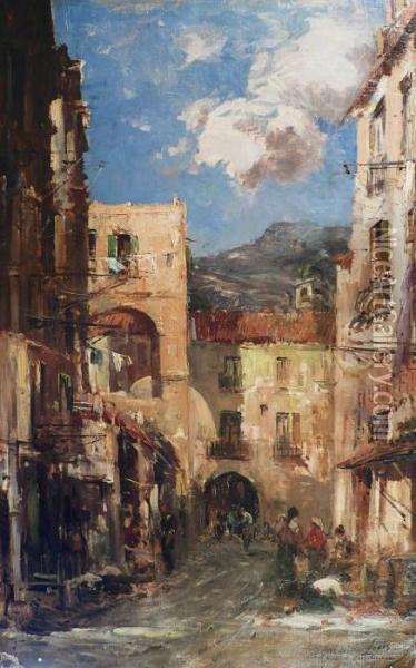 Une Vue Decastellamare, Golfe De Naples Oil Painting - Maurice Levis