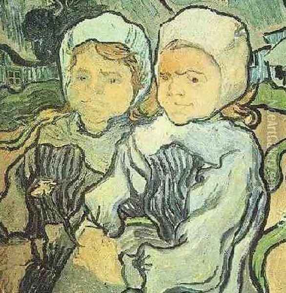 Two Children II Oil Painting - Vincent Van Gogh