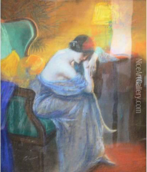 Femme Assoupie Oil Painting - Charles Camarroque