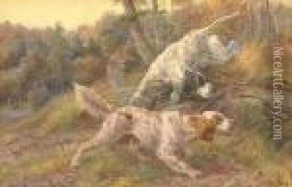 Two Setters Out Hunting Oil Painting - Edmund Henry Osthaus
