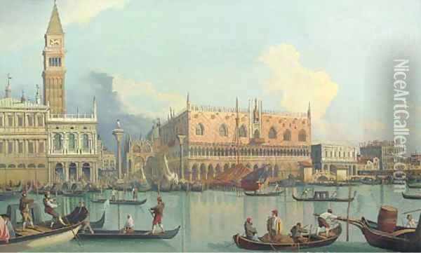 The Molo and the Palazzo Ducale, Venice Oil Painting - (Giovanni Antonio Canal) Canaletto