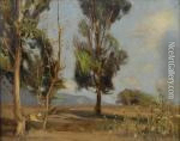 Trees In Landscape Oil Painting - George Gardner Symons