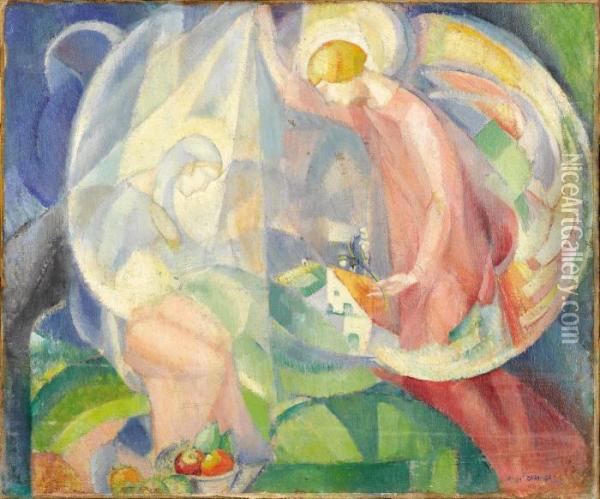 The Annunciation Oil Painting - Angel Zarraga Arguelles