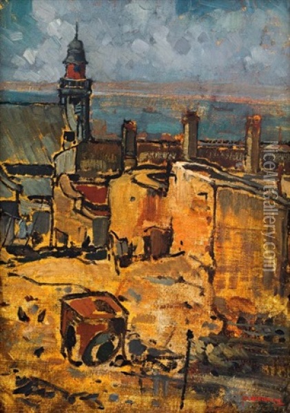Mosque, Malay Quarter, Cape Town Oil Painting - Pieter Willem Frederick Wenning