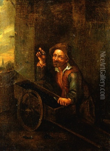 Le Marchand De Moules Oil Painting - Egbert van Heemskerck the Elder