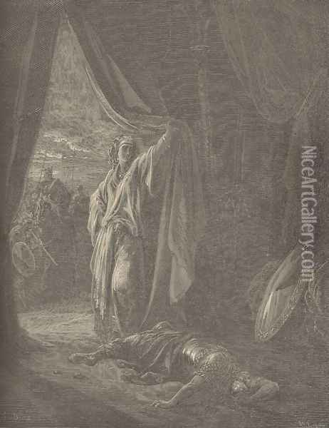 Sisera Slain By Jael Oil Painting - Gustave Dore