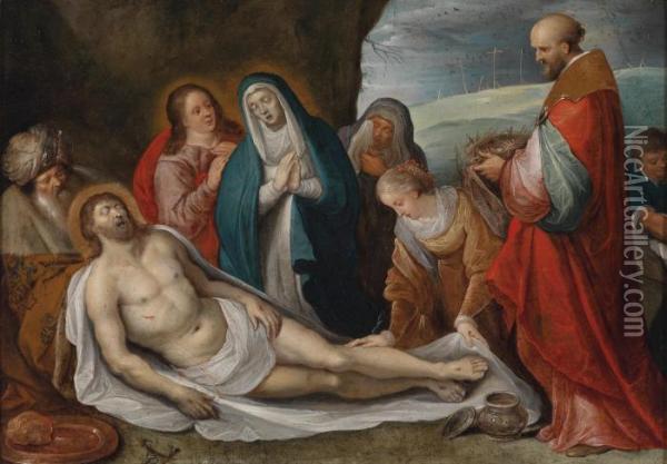 The Entombment Of Christ Oil Painting - Frans II Francken