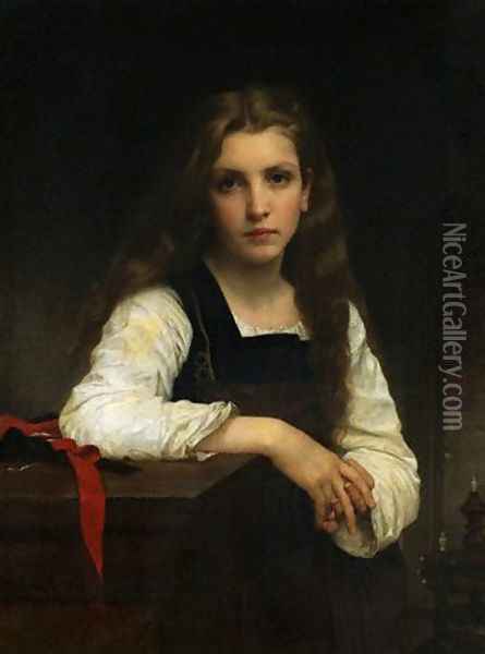 The Fair Spinner Oil Painting - William-Adolphe Bouguereau