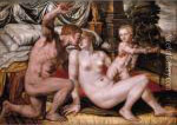 Mars And Venus Oil Painting - Willem Key