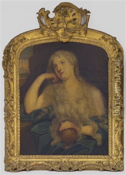 Bildnis Der Marie-elisabeth Isabelle De Ludres (la Belle Isabelle) Als Busende Magdalena Oil Painting - Pierre Mignard the Elder
