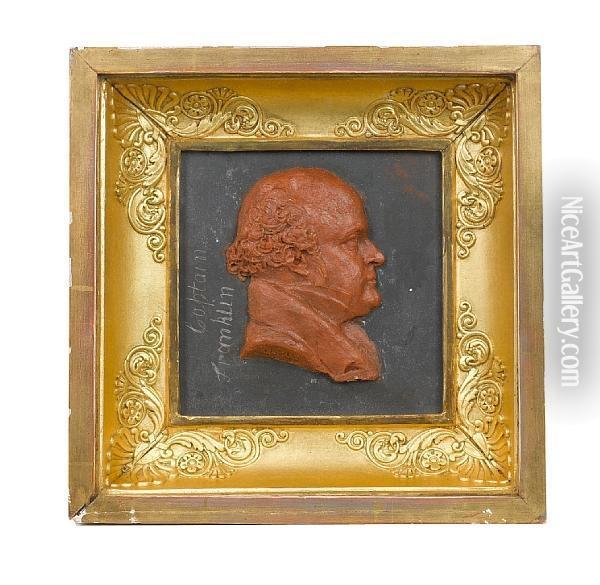 A Wax Portrait Bust Of Captain Sir John Franklin Oil Painting - Pierre Jean David D'Angers