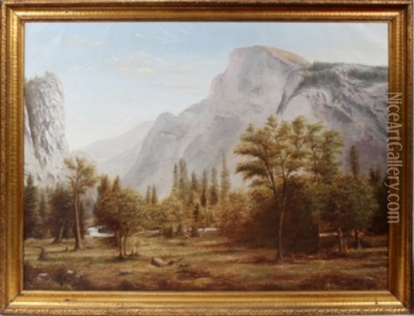 Valley Oil Painting - Thomas Hill
