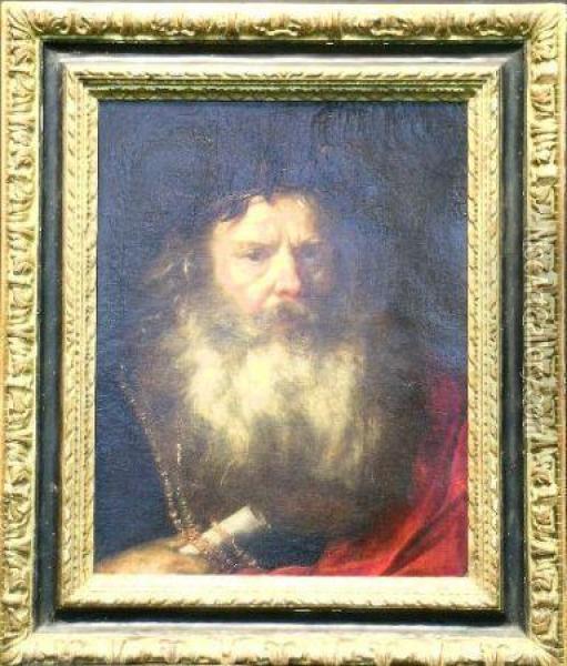 Philosopher Head Oil Painting - Lorenzo Baldissera Tiepolo
