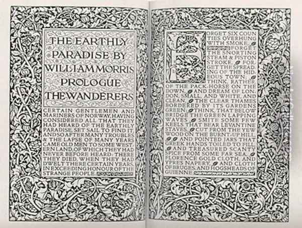 Book Illustration: This Earthly Paradise Oil Painting - William Morris