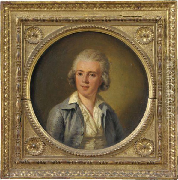 Ritratto Di Clemente Damiano, Conte Di Priocca Oil Painting - Ludwig Guttenbrunn