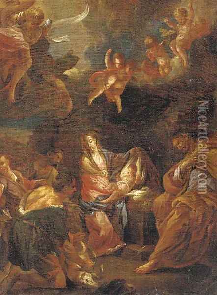 The Adoration of the Shepherds Oil Painting - Bernardino Cavallino