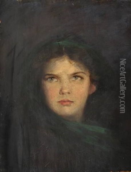 Gabriele, Die Tochter Von Franz Und Lolo Von Lenbach Oil Painting - Lolo von Lenbach-Hornstein
