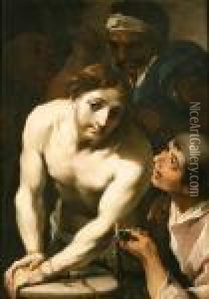 The Flagellation Oil Painting - Aureliano Milani