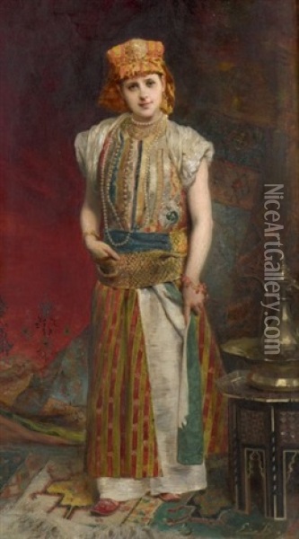 Jeune Femme Ottomane Oil Painting - Etienne Billet
