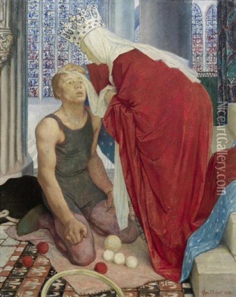 Le Jongleur Du Notre Dame Oil Painting - Glyn Warren Philpot