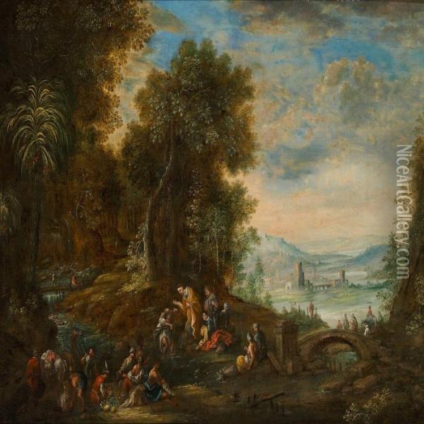 The Baptism Of Christ Oil Painting - David Vinckboons