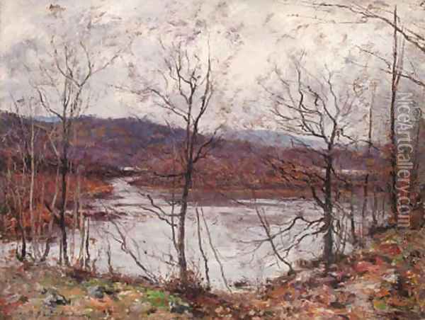 An Autumnal river landscape Oil Painting - Joseph Morris Henderson