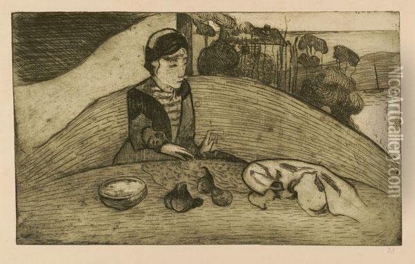 La Femme Aux Figues Oil Painting - Paul Gauguin